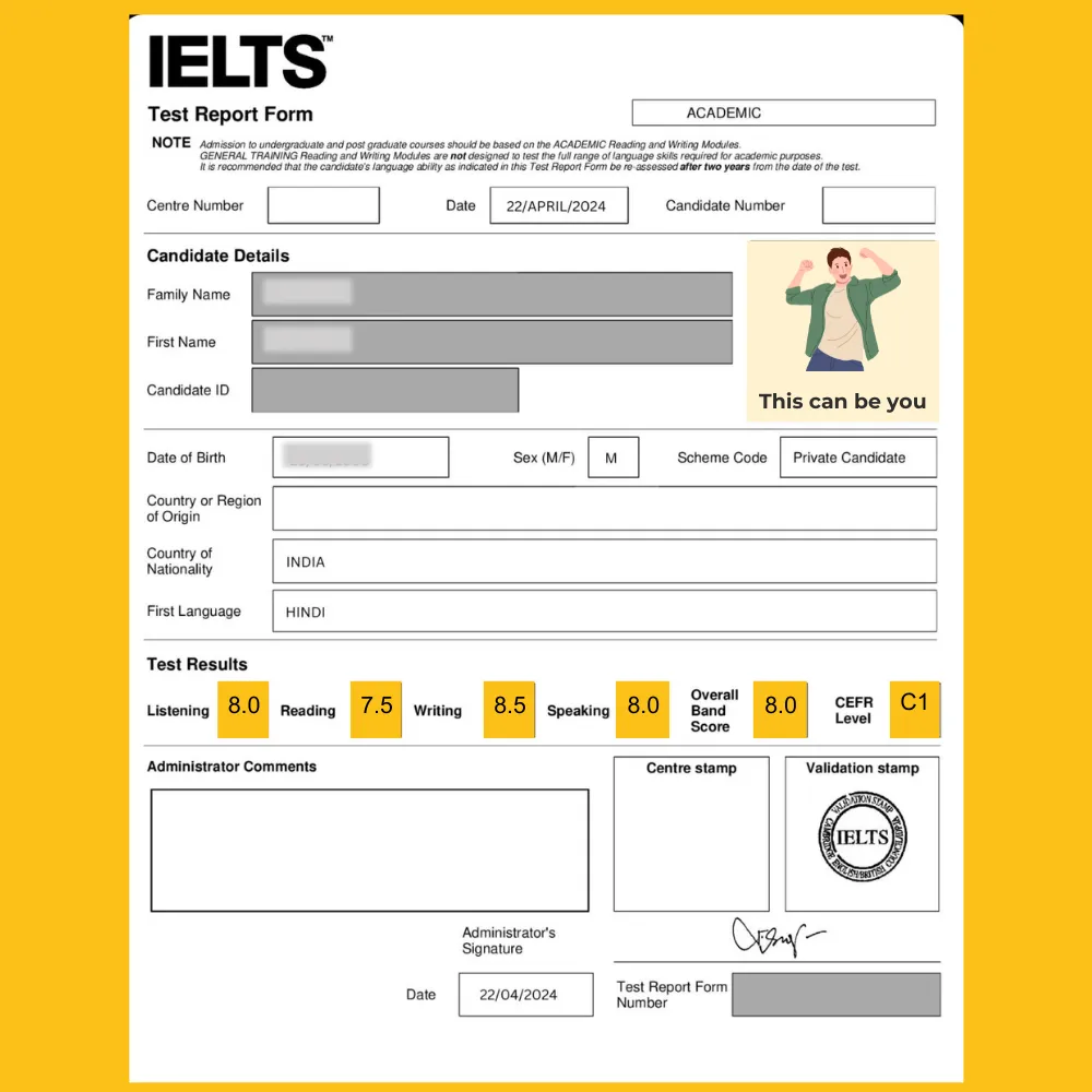 IELTS test paper